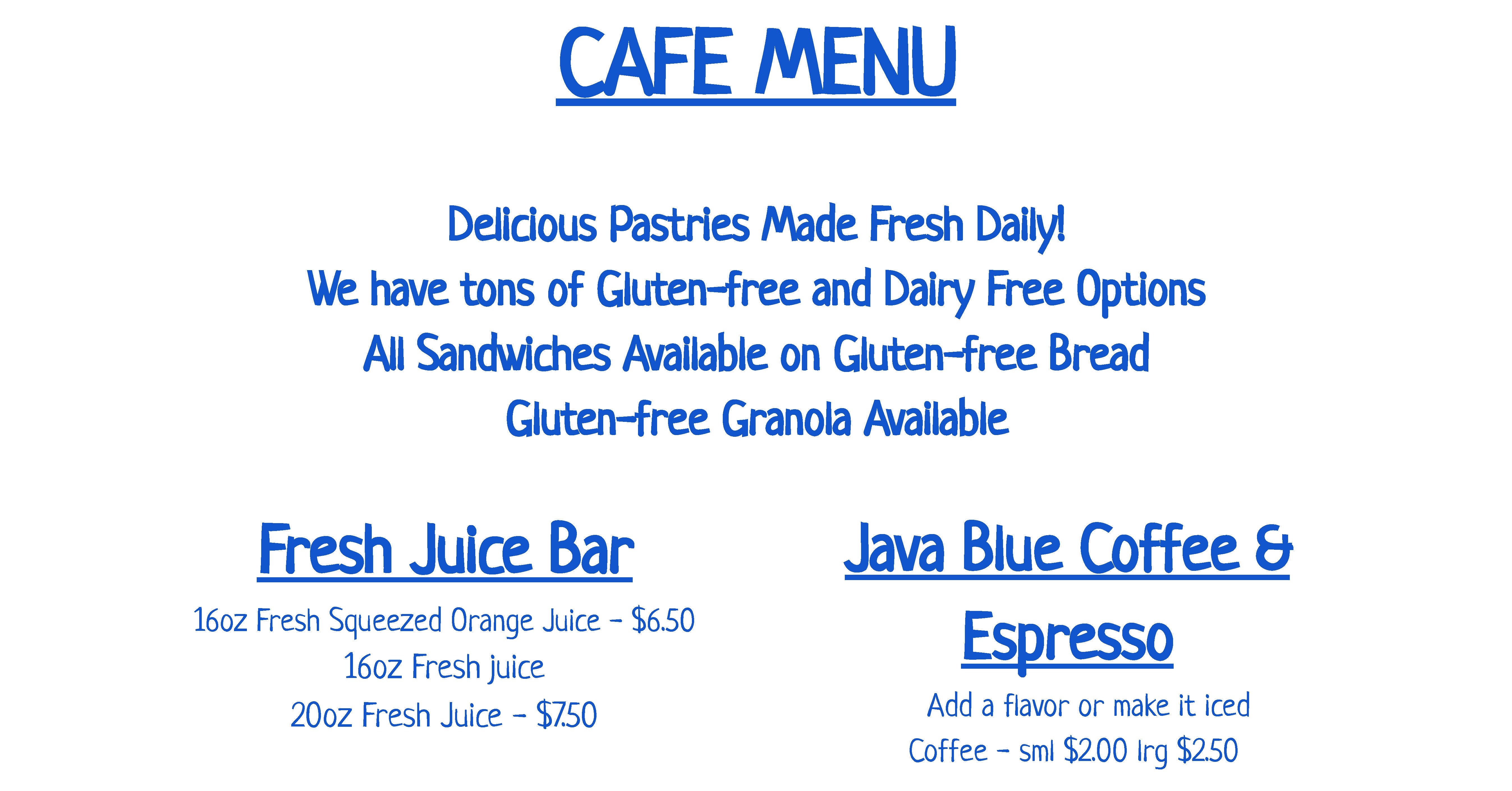 Menu– javabluecoffee