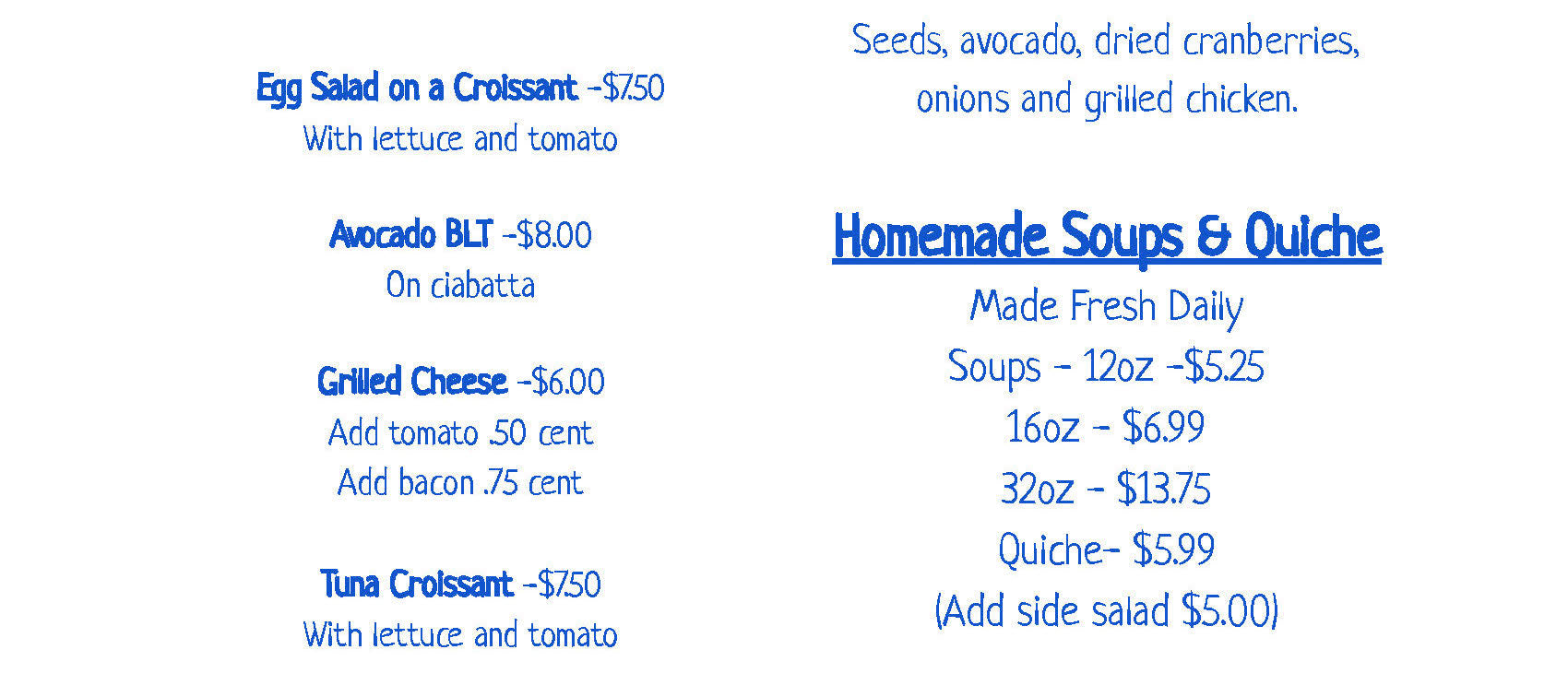 Menu– javabluecoffee